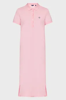 Женское розовое платье PIQUE POLO Розовый S Gant 4202320