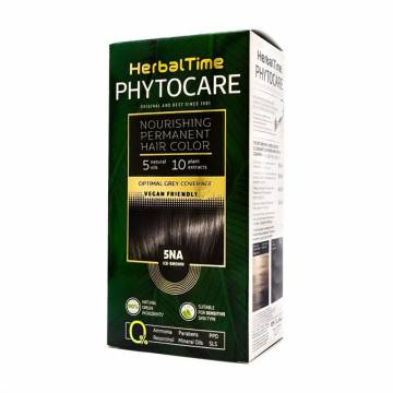 Безаммиачная краска для волос Herbal Time Phytocare Permanent Hair Color 5NA Холодный коричневый, 125 мл Безаммиачная краска для волос Herbal Time Phytocare Permanent Hair Color 5NA Холодный коричневый, 125 мл