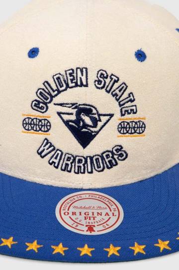 Кепка Mitchell&Ness Golden State Warriors цвет бежевый узор HHSS7510-GSWYYPPPOFWH Кепка Mitchell&Ness Golden State Warriors цвет бежевый узор HHSS7510-GSWYYPPPOFWH