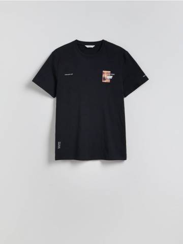 Reserved - Футболка вільного крою з принтом - чорний - WC964-99X Reserved - Футболка вільного крою з принтом - чорний - WC964-99X