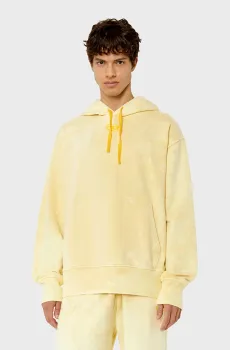 Мужское желтое худи S-MACS-HOOD-G2 Желтый XS Diesel A08533 0AIJJ