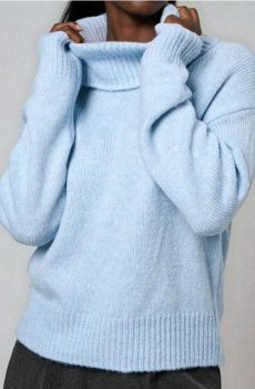 Класичний гольф із домішкою вовни - синій