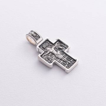 Серебряный православный крест "Распятие. Св. Николай Чудотворец" 132853 Серебряный православный крест "Распятие. Св. Николай Чудотворец" 132853