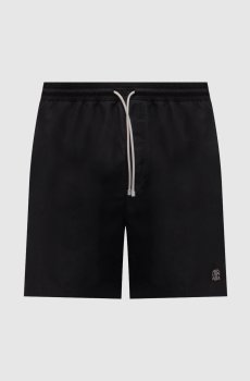 Черные шорты для плавания с логотипом