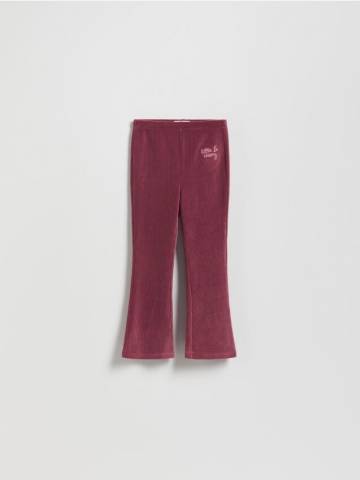 Reserved - Вязані штани з вишивкою - червоне дерево - 856FF-93X