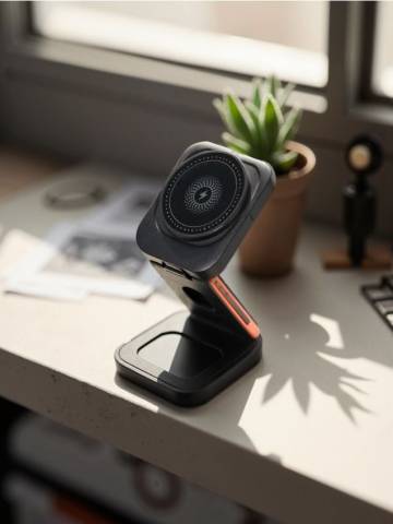 Бездротовий зарядний пристрій - чорний