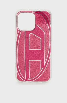 Розовый чехол для телефона Diesel Oval D Glitter Case FW24 for iPhone 16 Pro Max Розовый ONESIZE Diesel 60158