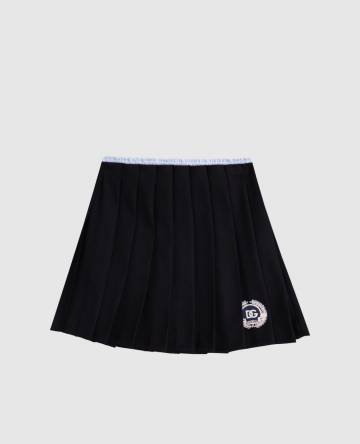 Детская синяя юбка-плиссе из шерсти