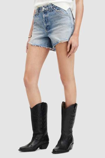 Джинсовые шорты AllSaints IDAHO WESTERN SHORT женские однотонные средняя посадка WE516Z Джинсовые шорты AllSaints IDAHO WESTERN SHORT женские однотонные средняя посадка WE516Z