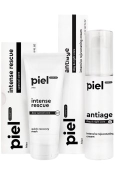 Мужской антивозрастной комплекс для лица Piel Cosmetics (маска, 75 мл + крем, 50 мл)
