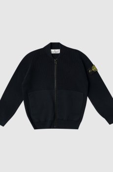 Синий кардиган с логотип патч