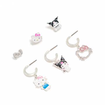 Cropp - Сережки Kuromi & Hello Kitty - срібний Cropp - Сережки Kuromi & Hello Kitty - срібний
