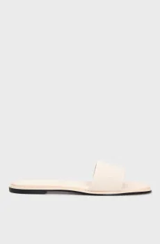 Женские бежевые слайдеры FLAT SLIDE - HE Бежевый 36 Calvin Klein HW0HW02378