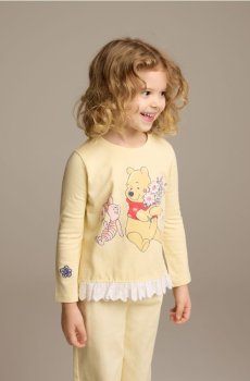 Reserved - Футболка з рюшем Вінні-Пух - жовтий - 904HT-11X