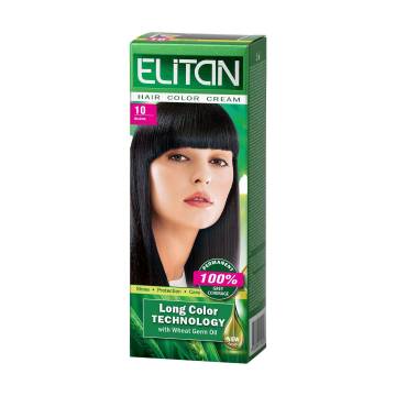 Стойкая крем-краска для волос Elitan Hair Color Cream 10 Черный, 115 мл Стойкая крем-краска для волос Elitan Hair Color Cream 10 Черный, 115 мл