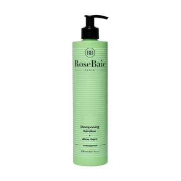 Укрепляющий шампунь для волос RoseBaie Shampooing Keratine X Aloe Vera, 500 мл Укрепляющий шампунь для волос RoseBaie Shampooing Keratine X Aloe Vera, 500 мл