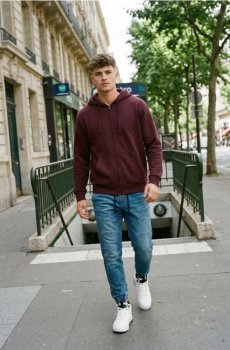 Худі на блискавці - буряковий