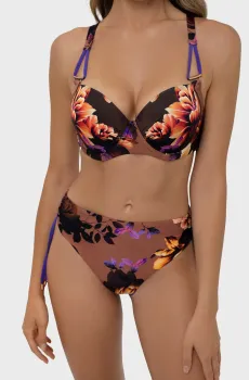 Женские коричневые трусики от купальника с узором Коричневый 40 MARC&ANDRE L2501-Z-HLT