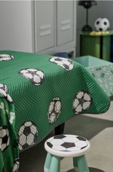 Двостороння покривала з футбольним мотивом - різнобарвний