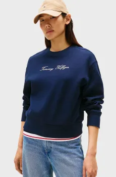 Женский темно-синий свитшот LUREX SCRIPT REG Синий S Tommy Hilfiger WW0WW47159