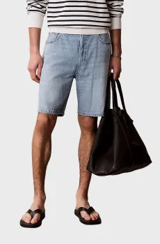 Мужские голубые джинсовые шорты LINEN 90S Голубой 33 Calvin Klein Jeans LV04RF791G