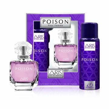 Парфюмированный набор женский Aris Poison (парфюмированная вода, 100 мл + дезодорант-спрей, 200 мл) Парфюмированный набор женский Aris Poison (парфюмированная вода, 100 мл + дезодорант-спрей, 200 мл)