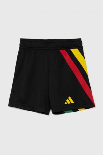 Детские шорты adidas Performance FORTORE23 SHO Y цвет чёрный с узором регулируемая талия IK5728 Детские шорты adidas Performance FORTORE23 SHO Y цвет чёрный с узором регулируемая талия IK5728