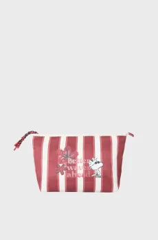 Женская красная косметичка в полоску Peanuts Красный ONESIZE womensecret 4844702