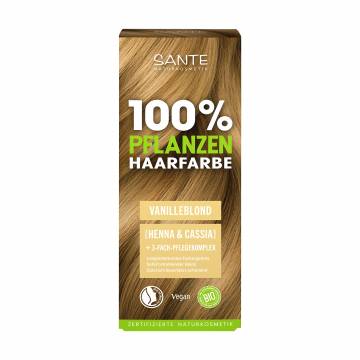 Травяной порошок для окрашивания волос Sante Naturkosmetik Herbal Hair Color, Vanilla Blonde, 100 г Травяной порошок для окрашивания волос Sante Naturkosmetik Herbal Hair Color, Vanilla Blonde, 100 г