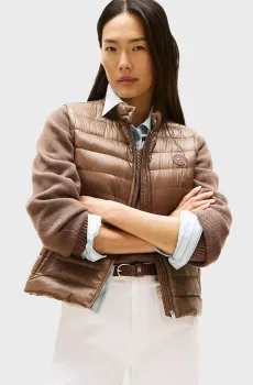 Женский коричневый жилет UL DOWN Коричневый M Tommy Hilfiger WW0WW45499