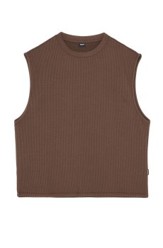 Cropp - Футболка з додаванням віскози - темно коричневий