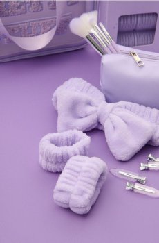 Косметична пов’язка на голову та манжети на зап’ястя - Фіолетовий