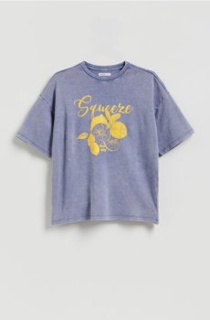 Reserved - Футболка з принтом - лавандовий - 398HT-04X