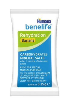 Регидратационная смесь Humana Benelife Rehydration Банан, для детей от 1 года и взрослых, 6.25 г