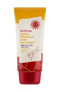 Уценка! Солнцезащитный крем FarmStay Visible Difference Snail Sun Cream SPF 50+/PA+++ с экстрактом улитки, 70 мл