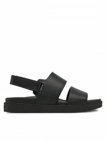 Calvin Klein Босоніжки Flat Adj Sandal Eyelet HW0HW02488 Чорний Calvin Klein Босоніжки Flat Adj Sandal Eyelet HW0HW02488 Чорний
