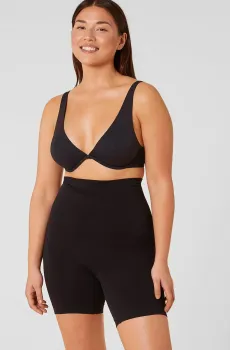 Женские черные моделирующие трусики-шортики с завышенной талией POWER Черный L Etam 6521070