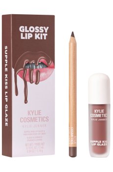 Набор для макияжа губ Kylie Cosmetics Glossy Lip Kit Supple Kiss Lip Glaze, Espresso, 4.14 г