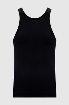 Черный топ в рубчик