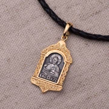 Серебряная ладанка (чернение, позолота) 132556 Серебряная ладанка (чернение, позолота) 132556