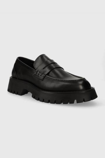 Кожаные мокасины Guess GORIZIA MOC мужские цвет чёрный FM8GOM LEA12 Кожаные мокасины Guess GORIZIA MOC мужские цвет чёрный FM8GOM LEA12