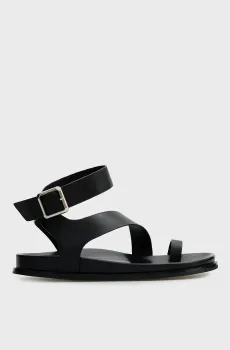 Женские черные кожаные сандалии Alessia Черный 39 PRPY PRSDS26210W
