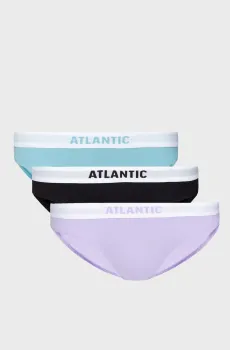 Женские трусики (3 шт) Разноцветный XL Atlantic 3LP-178