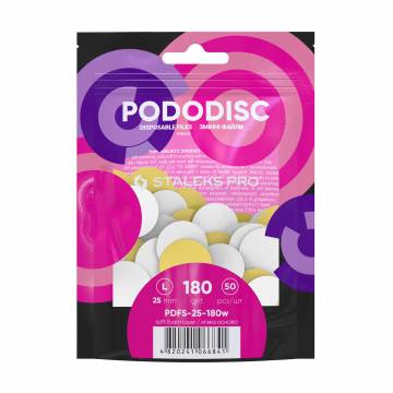 Сменные файлы для педикюрного диска на мягкой основе Staleks Pro Pododisc Pro L, белые, 180 грит, 50 шт Сменные файлы для педикюрного диска на мягкой основе Staleks Pro Pododisc Pro L, белые, 180 грит, 50 шт