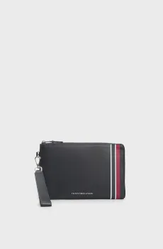 Мужская темно-синяя кожаная сумка TH CORP DOCUMENT POUCH Синий ONESIZE Tommy Hilfiger AM0AM13142
