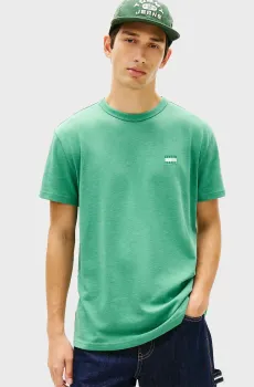 Мужская зеленая футболка REG BADGE Зеленый S Tommy Jeans DM0DM22667