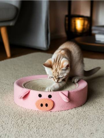 Лежак для кота - пастельний рожевий Лежак для кота - пастельний рожевий