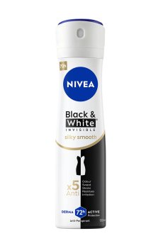 Антиперспирант NIVEA Черное и белое, невидимый, гладкий шелк, женский, 150 мл
