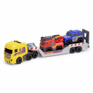 Ігровий набір Dickie Toys Вантажівка Мерседес з рятувальними машинами (203715020) Ігровий набір Dickie Toys Вантажівка Мерседес з рятувальними машинами (203715020)