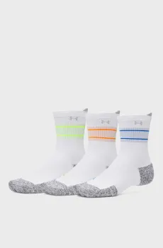 Белые носки (3 пары) UA AD Run Cushion Белый 31.5-36.5 Under Armour 1387043-103